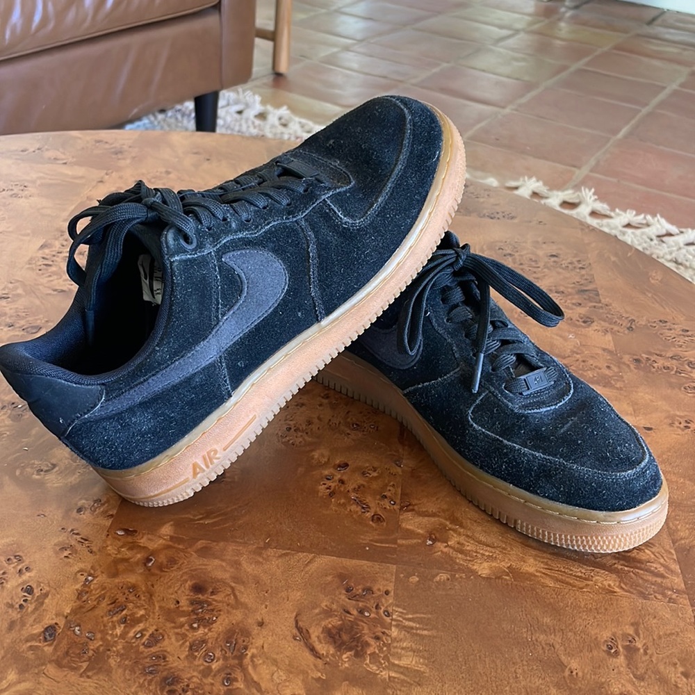 Nike Black Gum Air Force 1’s, 8.5 M